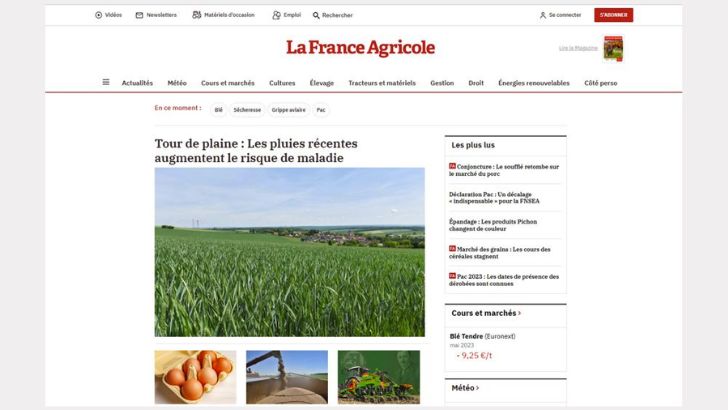 La France Agricole dévoile son nouveau site